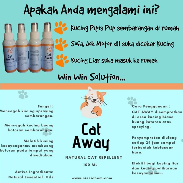 CAT AWAY Natural Cat Repellent @60 ml